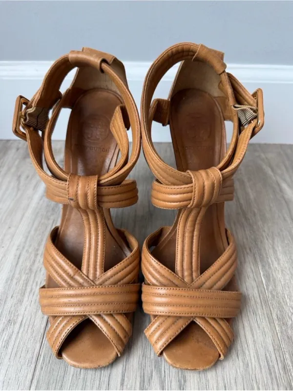 Tory Burch Strappy Leather High Heel Sandals - Image 5