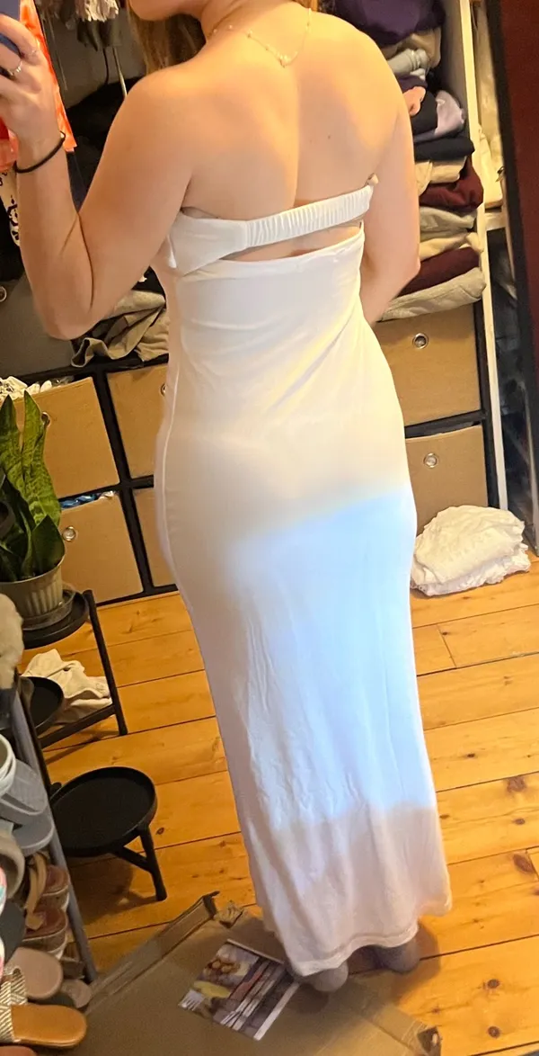 Amazon White Cocktail Dress - Image 5