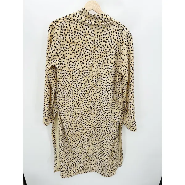 Cupcakes And Cashmere Womens Cheetah Print Long‎ Duster Cardigan Size S Artsy - Image 2