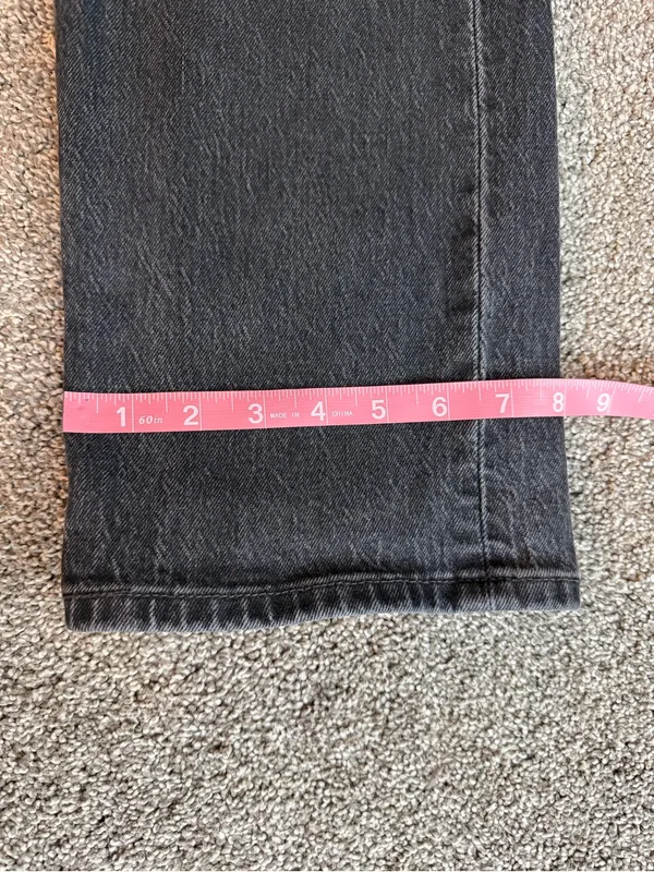 Levi’s 501 Curve Black Straight Leg Button Fly Jeans W29 L32 Faded Wash - Image 11