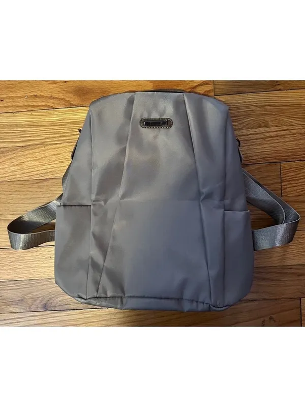 Womens Travel Beige Gray Backpack New - Image 3