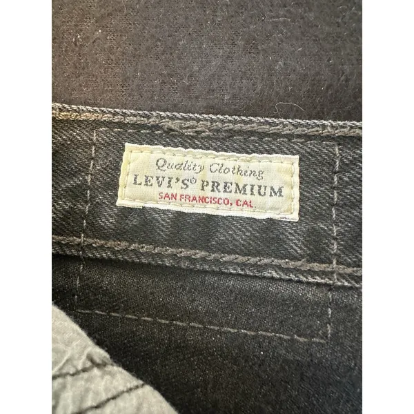 Levi's High Rise Deconstructed Button Fly Studded Denim Premium Skirt Size 24‎ - Image 4