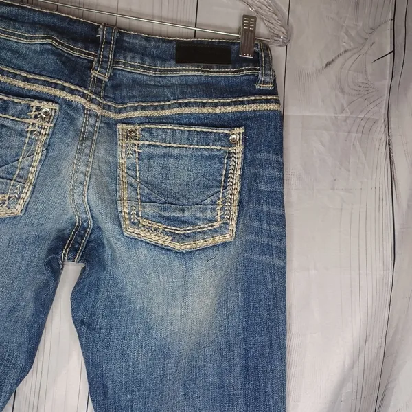 Daytrip Lyra Low Rise Bootcut Classic Blue Y2K Denim Jeans - Image 15