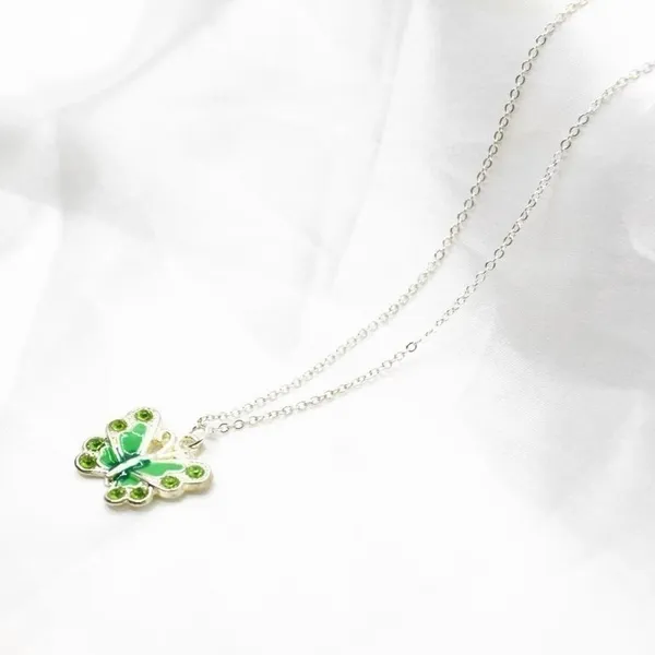 Green butterfly necklace - Image 4