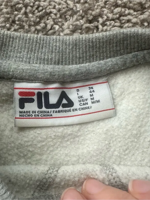Fila Light Gray Women's Crewneck Sweatshirt with Small Logo - Image 4