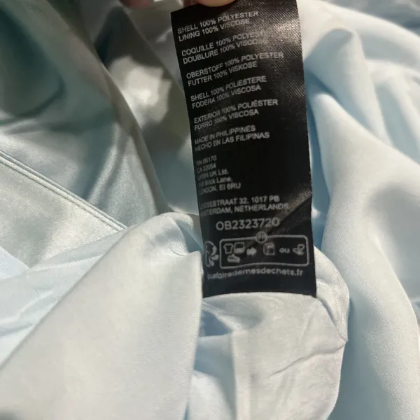 Anthropologie Maeve Silky Slip Midi Dress Sz L Light Blue Gala Prom Wedding NEW - Image 5