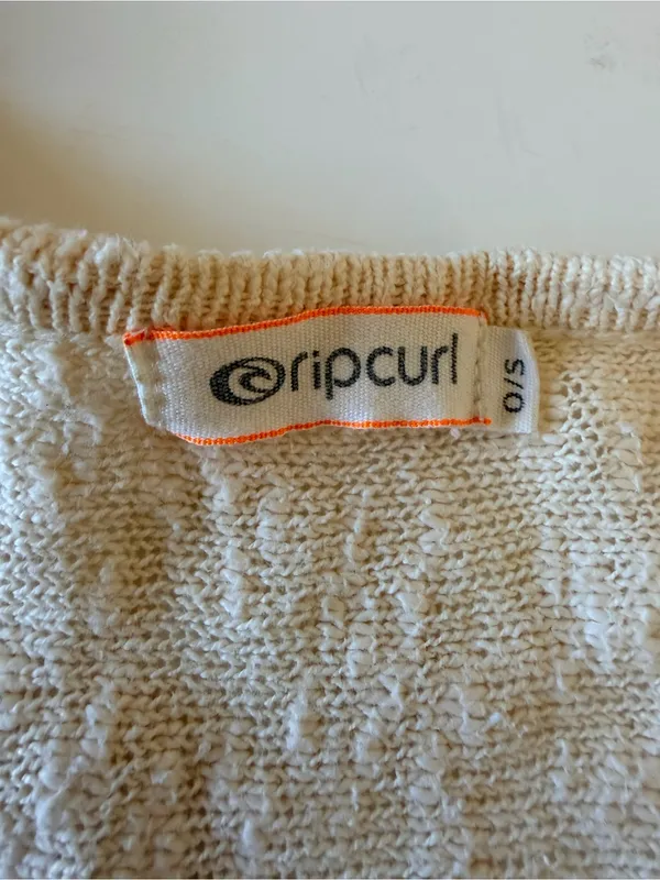 Ripcurl slub cotton striped poncho cardigan, open front, One size - Image 2