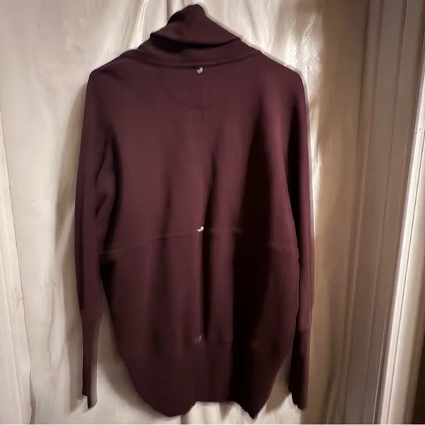 Aritzia Wilfred Diderot Cocoon Cardigan Sweater Women's XS Burgundy Open Front‎ - Image 2