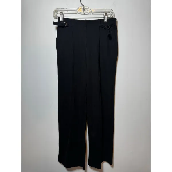 OGL High-Waist Wide Leg Trousers Black Womens Dress Pants Pockets Size Small NWT - Image 3