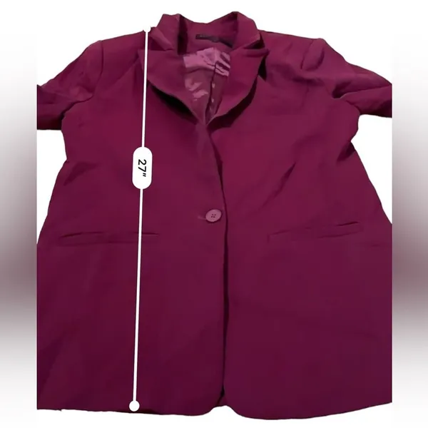 RTR‎ Endless Rose Purple Pink Single Breasted Long Sleeve Blazer Sz M - Image 16