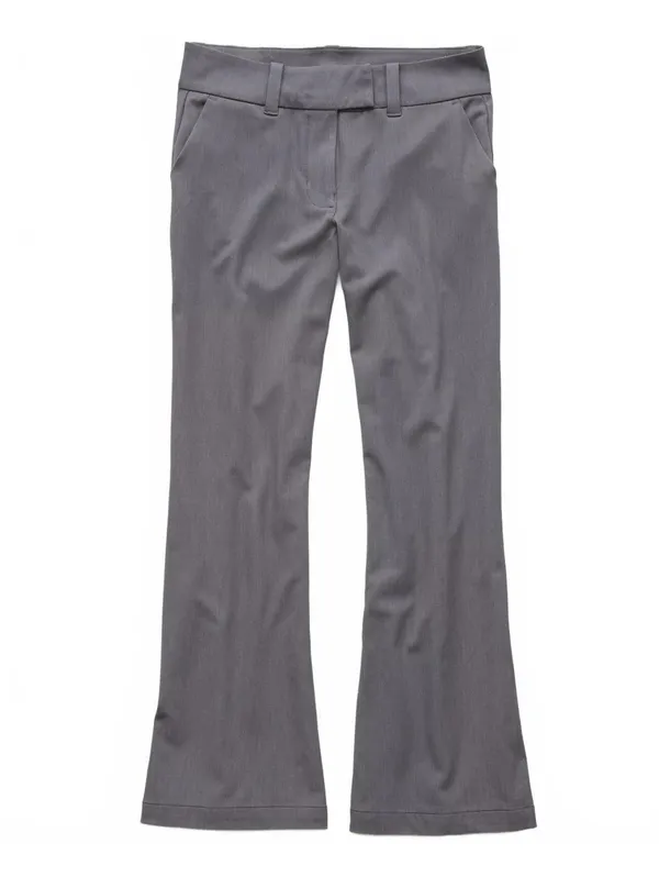 AE Short Stretch Low-Rise Flare Trouser American Eagle NWT Gray Marl Size 14S/32 - Image 4