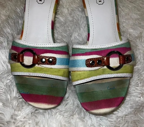 Coach Y2K Multi Colored Fiona Platform Sandal Size 9 - Image 7