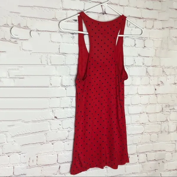 Abercrombie & Fitch Womens Red Polka Dot SleevelessTank Size M - Image 6