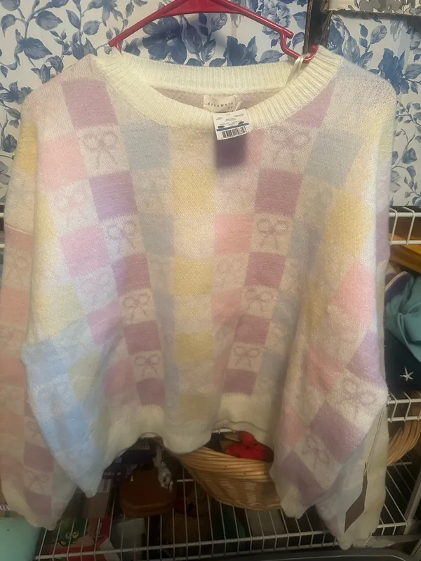 Sweater with pastel colors & ribbons. NWT - Image 2