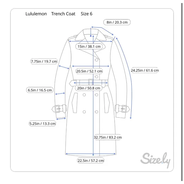 Lululemon Always There Trench Coat Size 6 Raw Linen Raincoat - Image 5