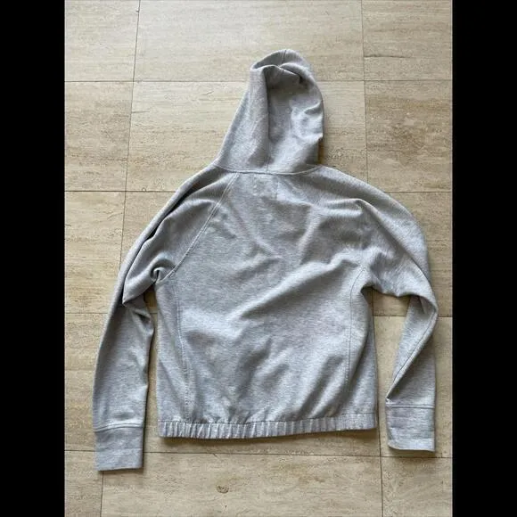 Victorias Secret Sport Hoodie Women Large‎ Gray Athletic Drawstring Thumb Hole - Image 5