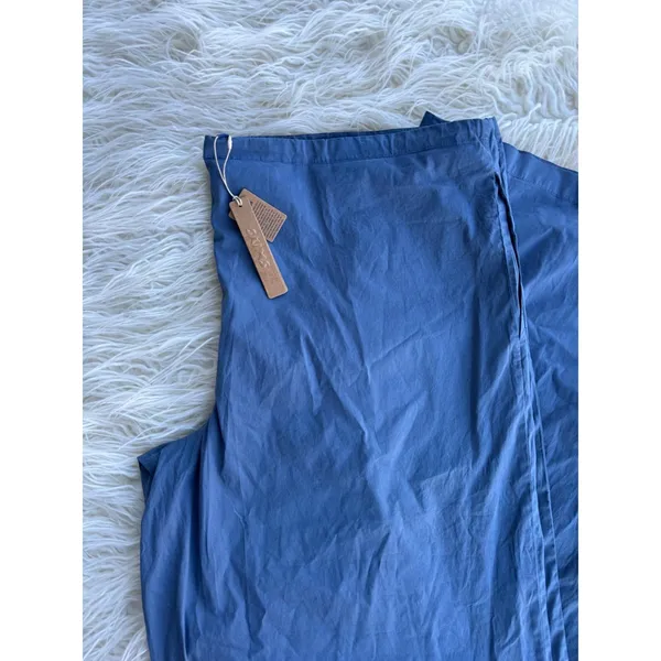 Skims Cotton Poplin Straight Leg Pant Harbor Size Small - Image 4