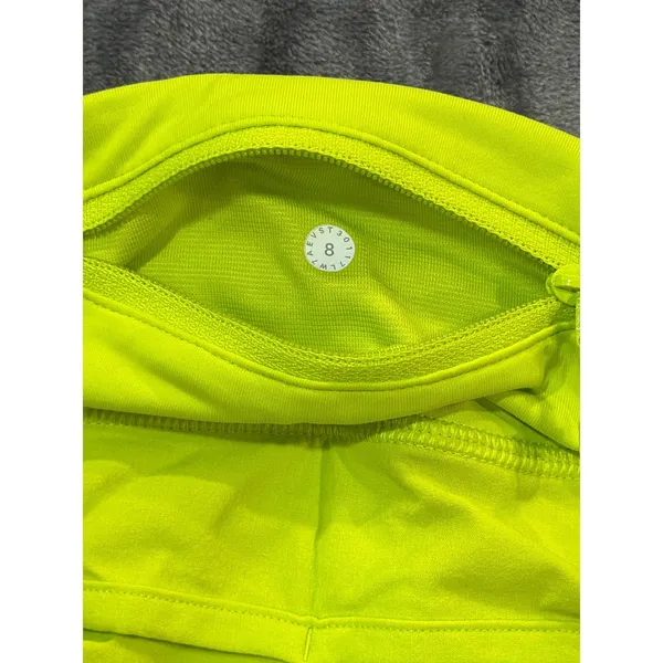 Lululemon Speed Up Low-Rise Lined Shorts Womens Neon Yellow W7AEVS 8 - Image 5