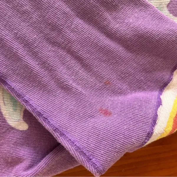 Vintage 70s 80s purple batik thermal top Size Small - Image 11