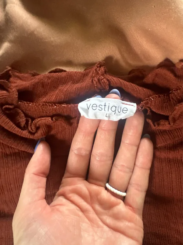 Vestique crop long sleeve top Pointelle - Image 3