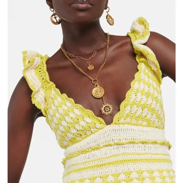 Zimmermann Halcyon Crochet Cotton Mini Dress Sz. 1 (US S) - Image 3