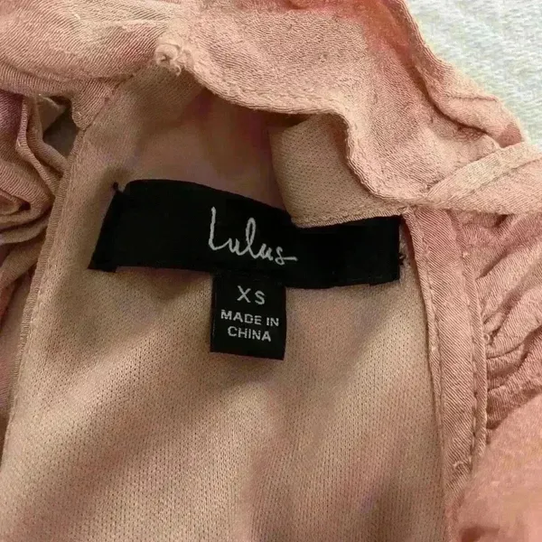Lulus Twirling Around Blush Pink Sleeveless Halter Tiered Swing Dress Size XSmall - Image 2