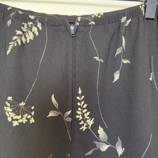 VTG 90s Hilliard Hanson Women Whimsigoth Fairy Grunge Skirt Large Black‎ Floral - Image 5