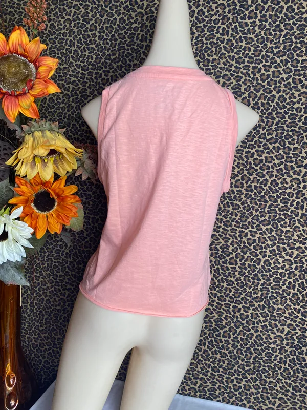 Salt Life NWOT Pink Peach POLLY IN PARADISE Muscle Tank Top SMALL - Image 4