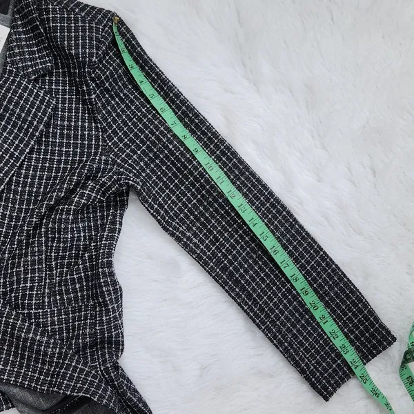 Sanctuary NWT Checked Johnnie Oversized Blazer Coat Sportcoat‎ in Black Large - Image 8