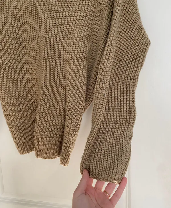 Vestique Beige Twist Back Sweater - Image 3