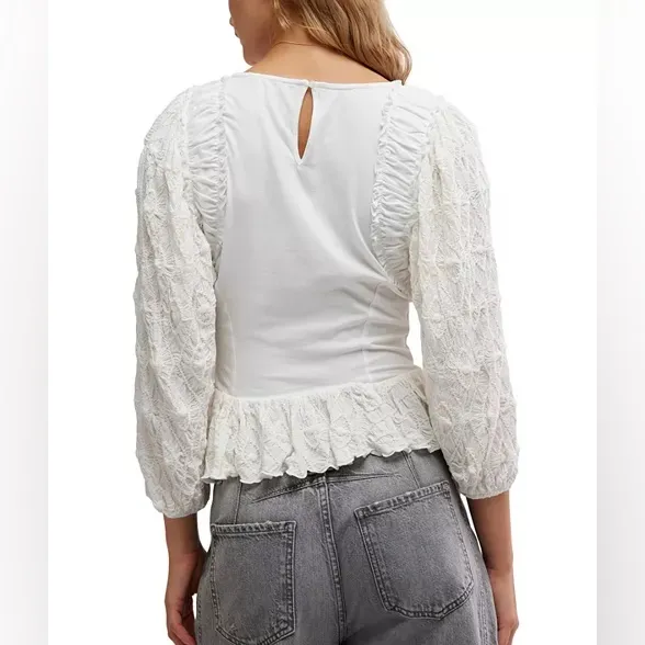 Free People Olivia Contrast Stitch Knit Top - Image 13