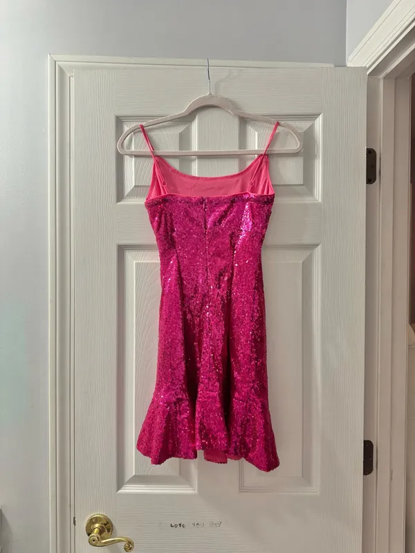 Lulus Pink Sequin Formal Dress - Image 3