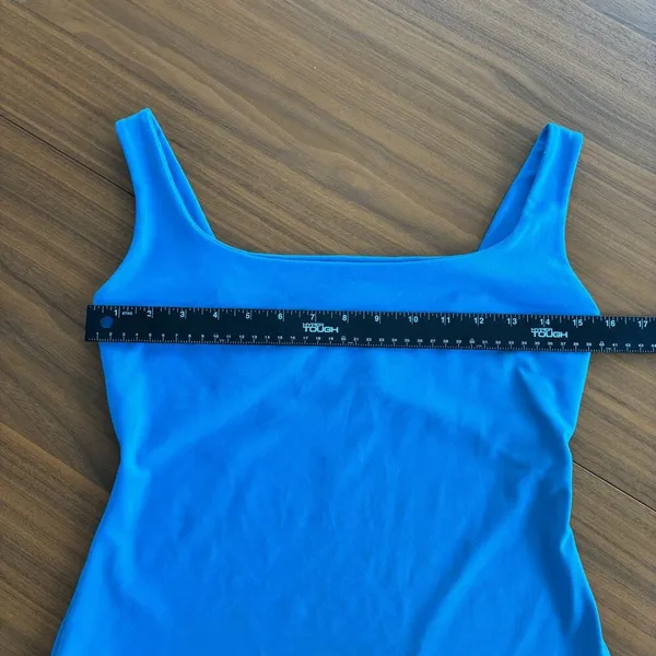 Susana Monaco Blue Essential Everyday Tank Top Square Neck Summer Top Size Large - Image 11