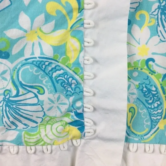 Lilly Pulitzer Blue Floral Shell Beach Coastal Print Skort Shorts Mini Skirt 8 - Image 4