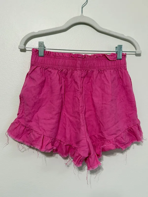 aerie Pink Ruffle Shorts Size Small Summer Beach Vacation Boho - Image 5