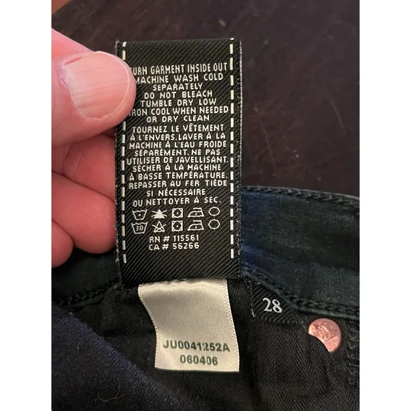 7 For All Mankind Gwenevere Skinny Jeans Womens 28 Dark Wash Blue Stretch Denim - Image 10