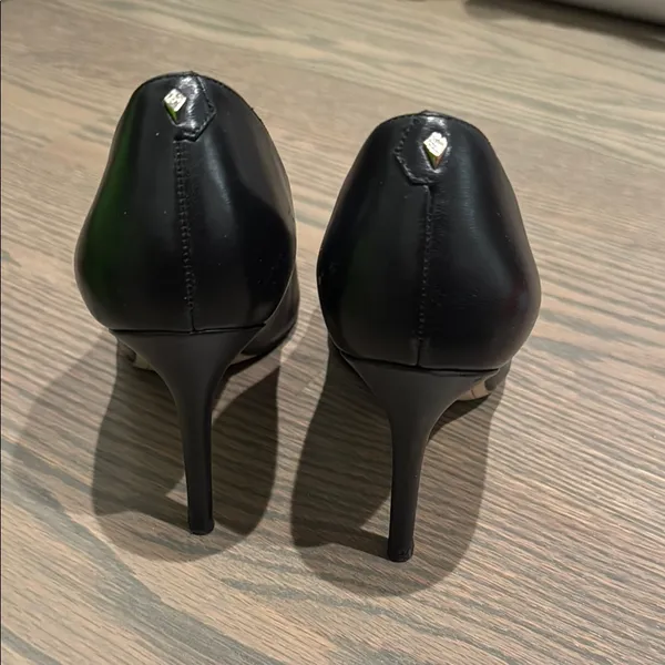 Sam Edelman Black Leather Pointed-Toe Heels - Image 2