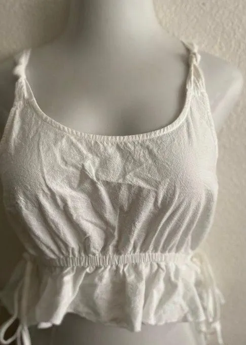 🆕White Tie-Waist Peplum Top M🆕 - Image 4