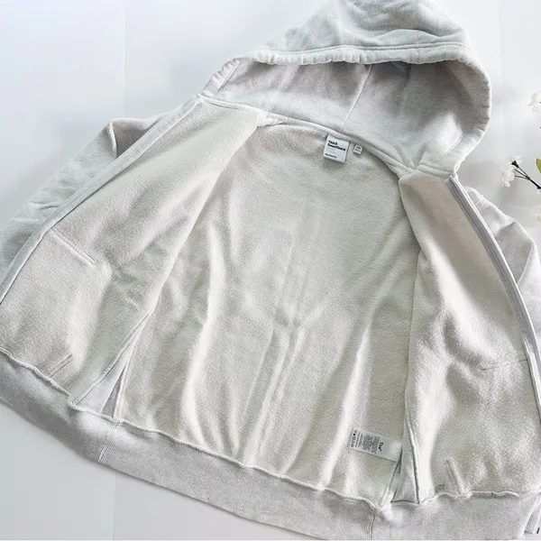 Aritzia TNA Sweatfleece Cozy Fleece Boyfriend Fit Top Zip Up Sweatshirt - Image 3