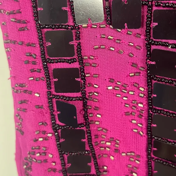Free People SPEAK EASY Size 4 Pink Sequins Beads Mini NEW FLAWED - Image 7