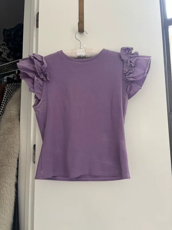Anthropologie Ruffle Sleeved Top - Image 3