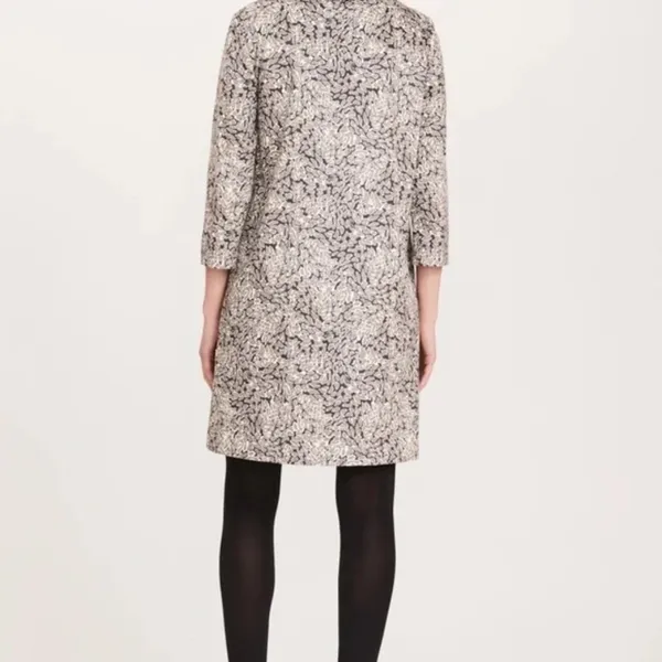 Tyler Boe Kim Faux Suede Dress Multi Animal Print Midi Pockets Casual, Size‎ S - Image 14