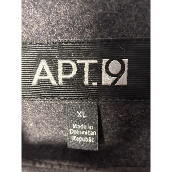 Apt. 9 Womens Pea Coat XL Charcoal Grey Wool Blend Belted Back Dark Academia - Image 6