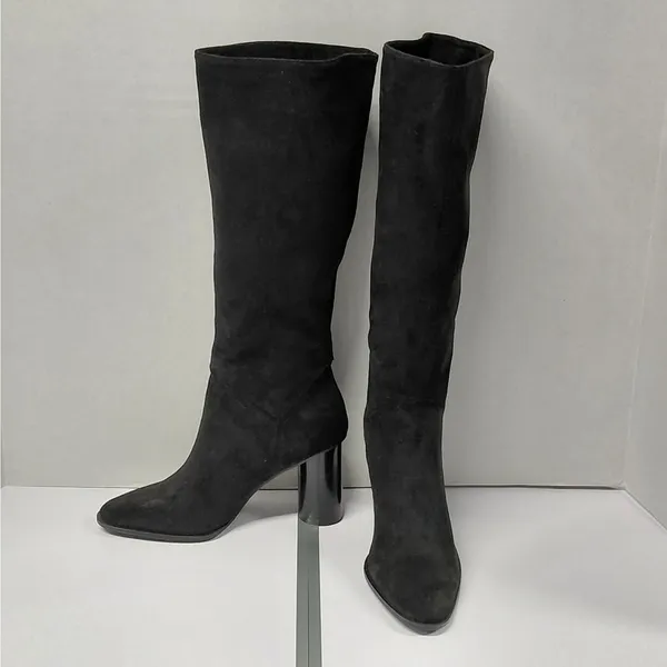 Torgeis Womens Knee High Boots Sz 6 Black Chunky Heel Coastal Cowgirl Whimsigoth - Image 3