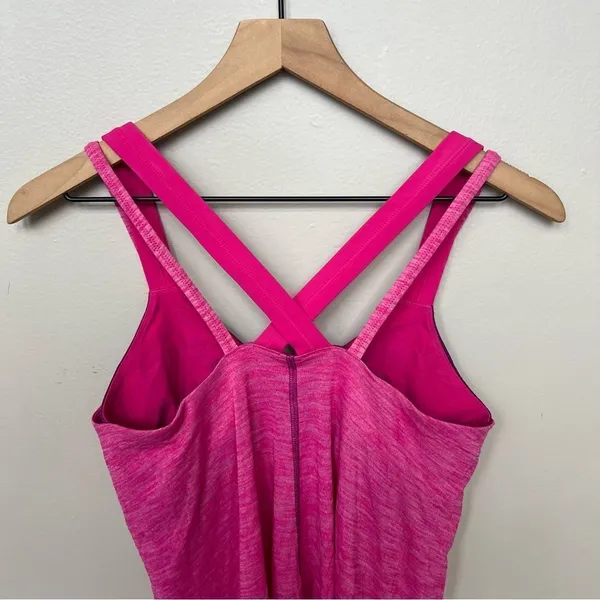 Lululemon Run For Gold Tank Hot Pink Magenta Running Tank Top Sports Bra Size 8 - Image 6