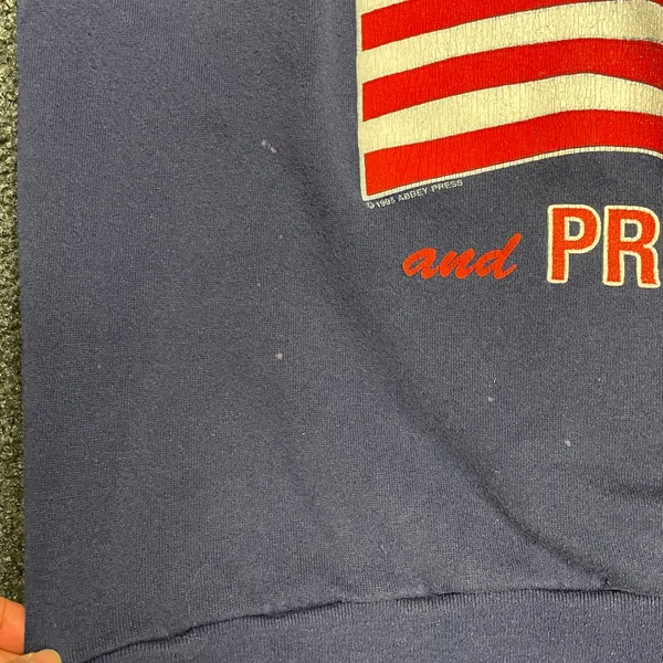 Vintage 90s Y2K Crewneck Platinum Sweats sweatshirt American Proud USA XXL - Image 2