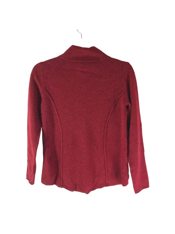 Eileen Fisher Womens Cardigan Jacket Red Size PP Wool Button-Up Petite - Image 3