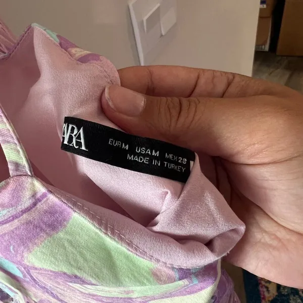 Zara Tie Dye Cutout Satin Mini Dress Sz M - Image 14