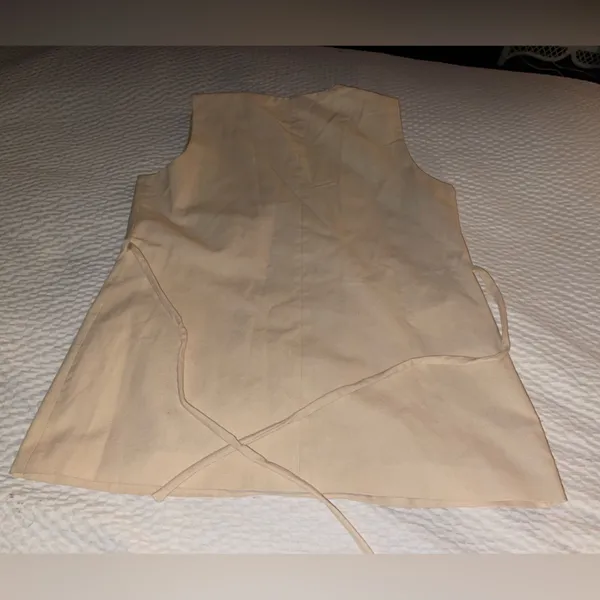 Sleeveless Beige Button - Image 2