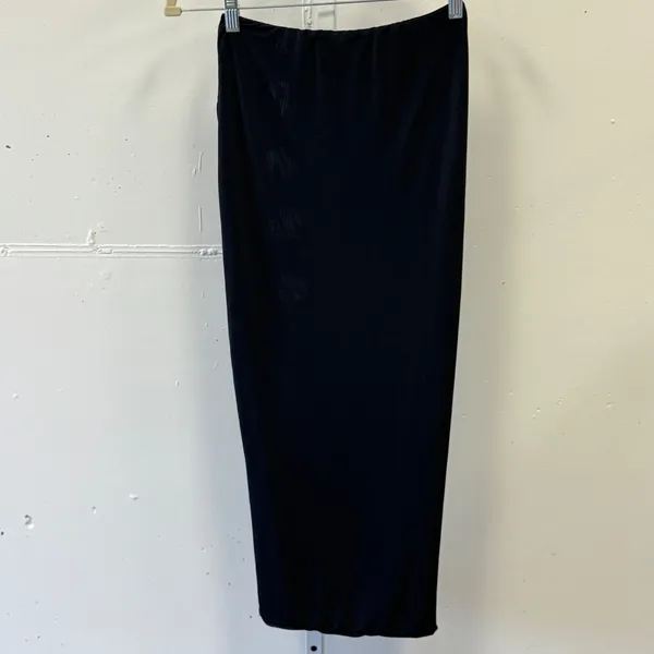 NWT‎ Missguided Black Ruched O-Ring Cut Out Midi Skirt Side Slit Size 8 Festival - Image 4